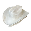 Load image into Gallery viewer, White Tan Rancher Cowboy Suede Hat with matching hat band.