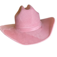 Load image into Gallery viewer, Pink Rancher Cowboy Suede Hat with matching hat band.