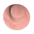 Load image into Gallery viewer, Pink Flatbrim hat with flat top.