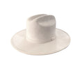 Load image into Gallery viewer, Cream Flatbrim Hat Product picture with matching band.