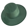 Load image into Gallery viewer, Green Flatbrim Hat with a Flattop and matching small band.