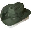 Load image into Gallery viewer, Green Rancher Cowboy Suede Hat with matching hat band.