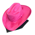 Load image into Gallery viewer, Barbie Pink Rancher Cowboy Suede Hat with matching hat band.