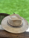 Load image into Gallery viewer, Palm Springs styled hat fro Coachella with Handrawn Line art burned into the side.