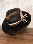 Load image into Gallery viewer, The Sara – Burned Flat Brim Hat with Bold, Rustic Style