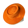 Load image into Gallery viewer, Vegan Suede Hat- Flatbrim style orange