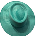 Load image into Gallery viewer, Vegan Suede Hat- Flatbrim style teal